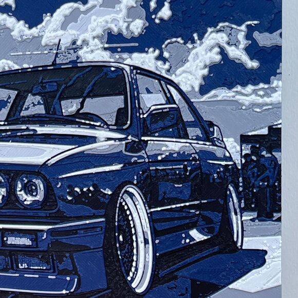 BMW E30 Wall Art, Wall Art, Hueforge Art Print, Textured Art - Picture 3 of 9